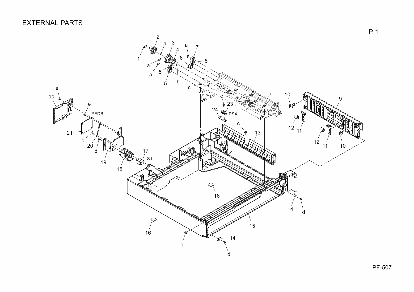 Konica-Minolta Options PF-507 A3PF Parts Manual-2